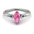 Marquise Pink Moissanite Geometrical Engagement Ring - Reese No. 815